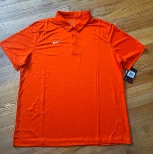 Nike mens golf Dri Fit shirt XXL Orange NWT